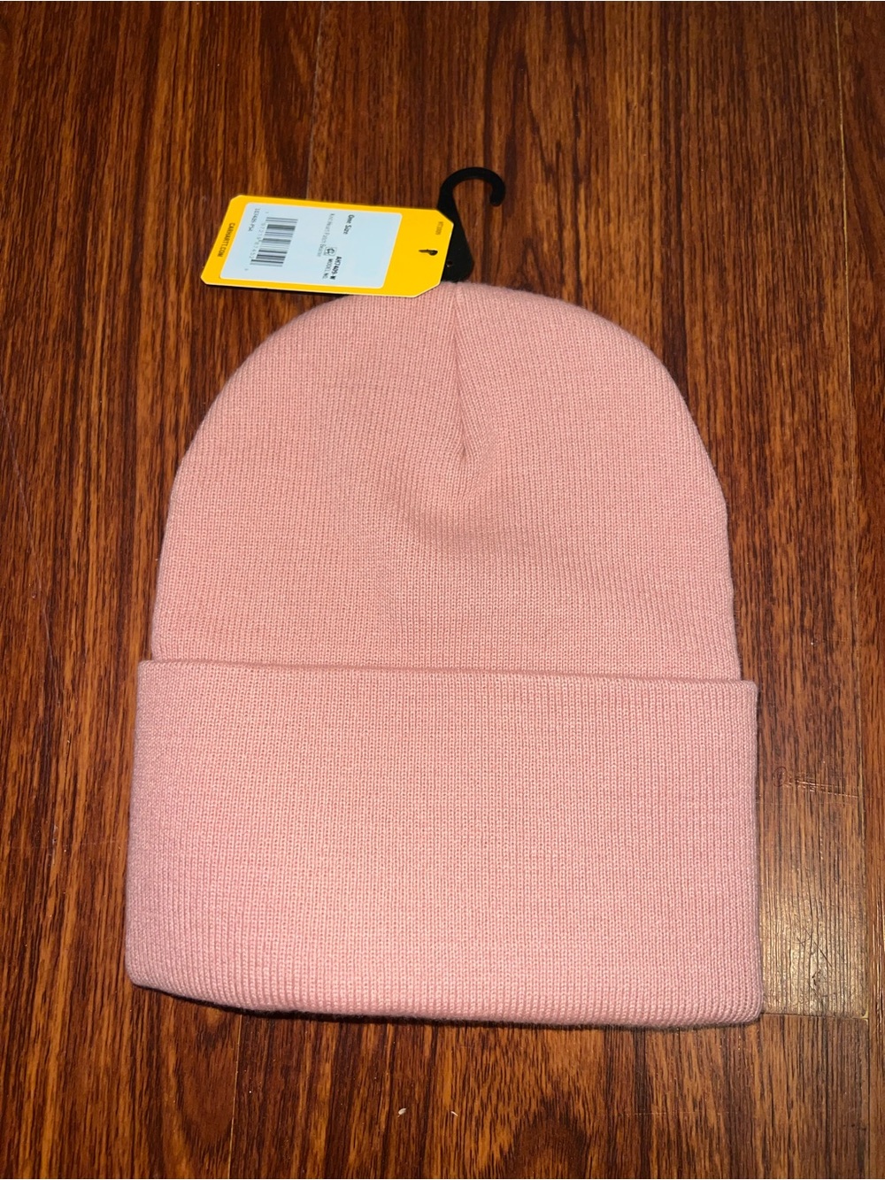 Carhartt Pink Cuffed Beanie with Heart Logo Patch - Picture 2 of 3